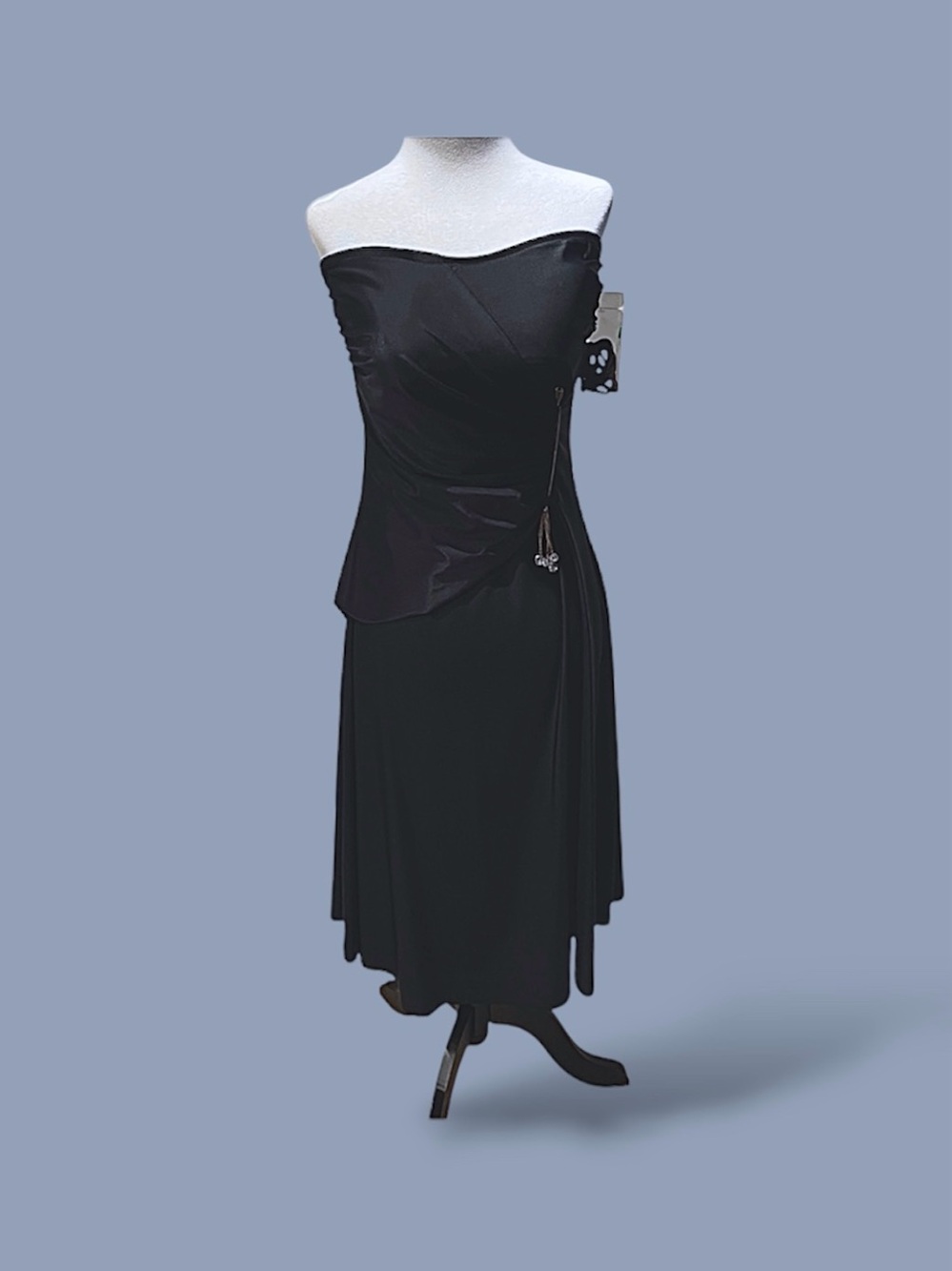 RARE NWOT Diva by Rachel Pappo Black Designer Resort Beach Dress Cover Up Sz 12 - Picture 3 of 13